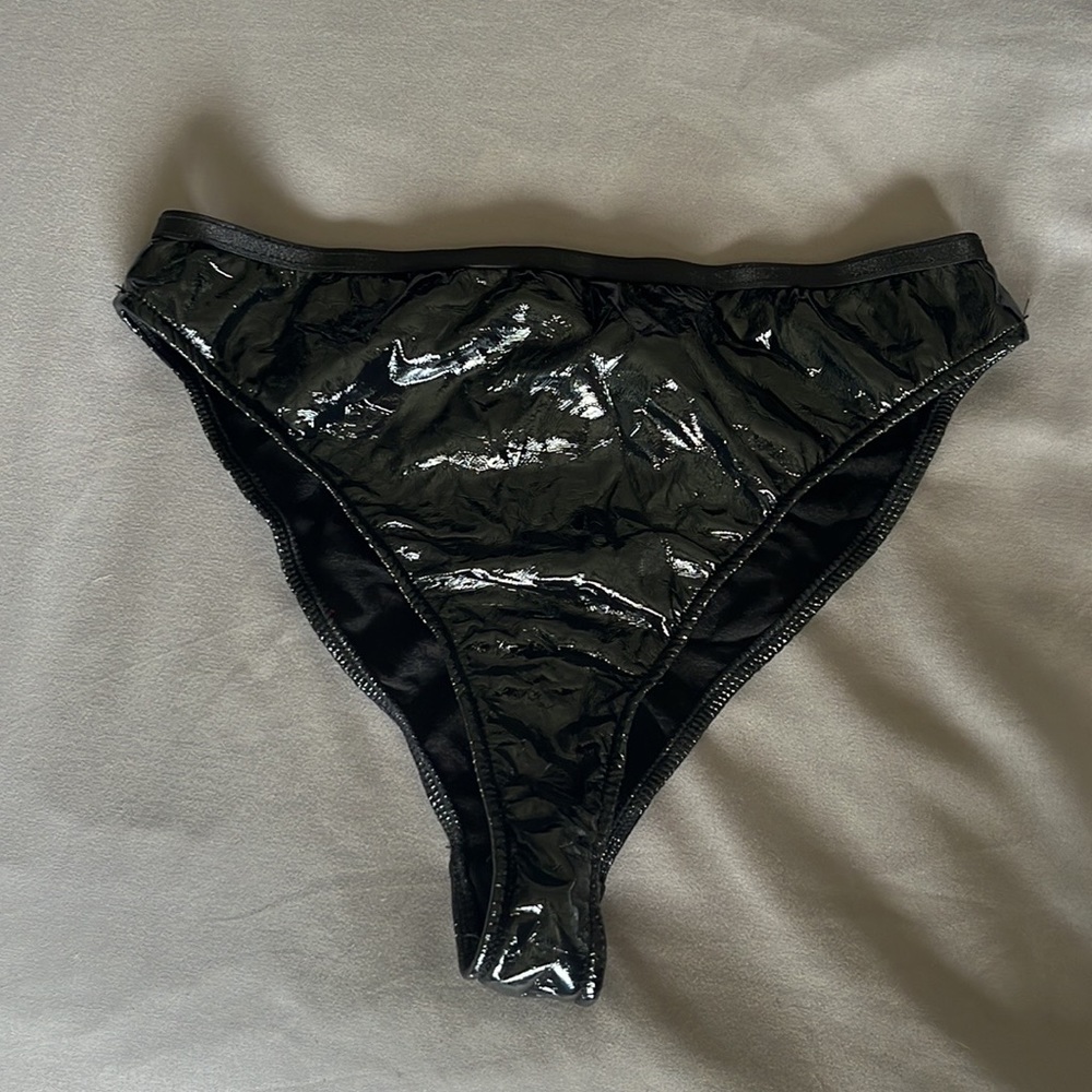 Black Pleather Rave Bottoms